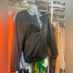I.N.C Black Bomber Jacket Size X-Large